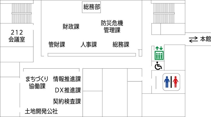 新館2階フロア図